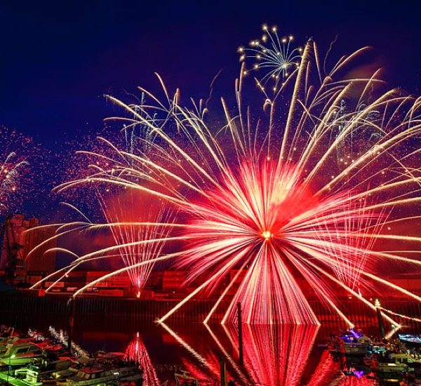 Rheinisches Fischerfest Gernsheim - musiksynchrones Feuerwerk von zündwerk